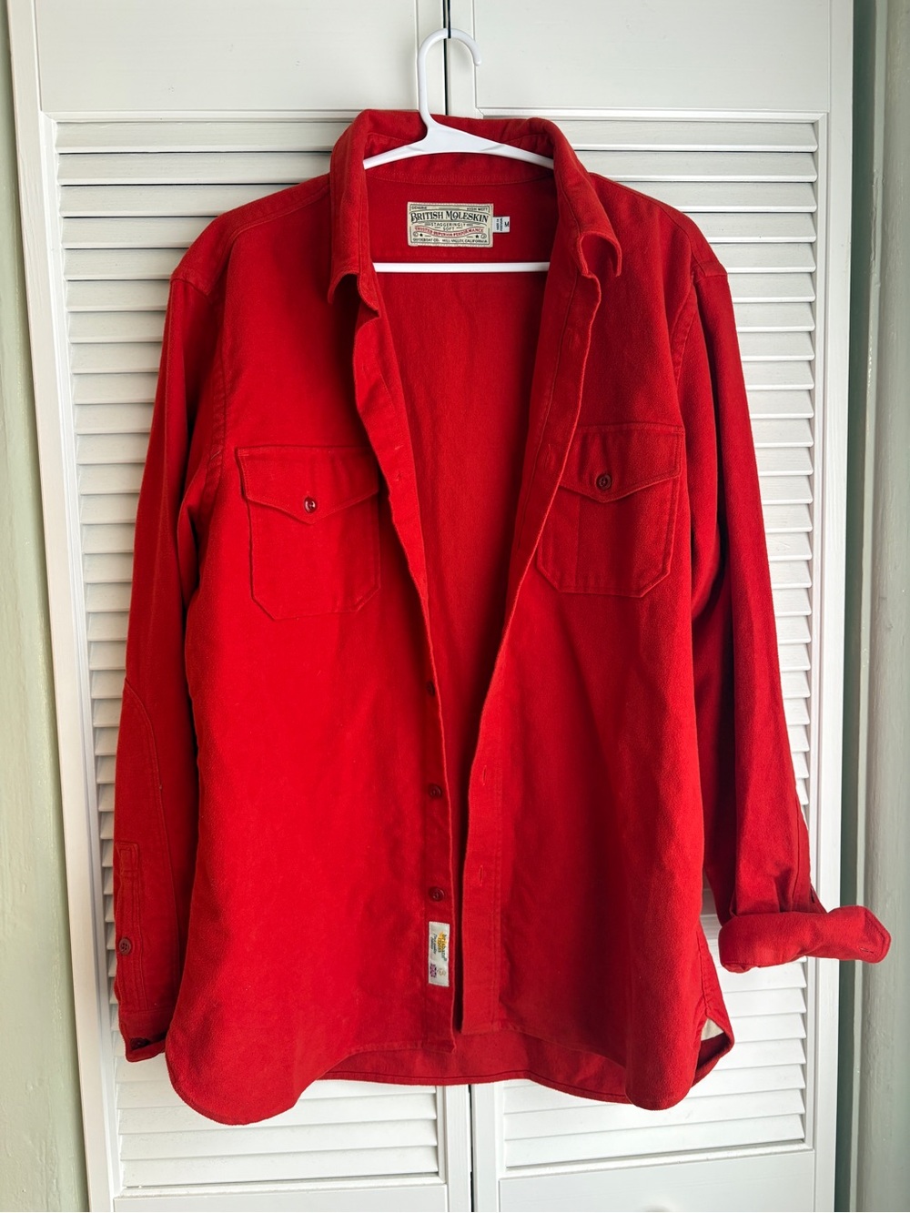 Guideboat Co. Vintage Orange-Red Heavy Flannel Shirt